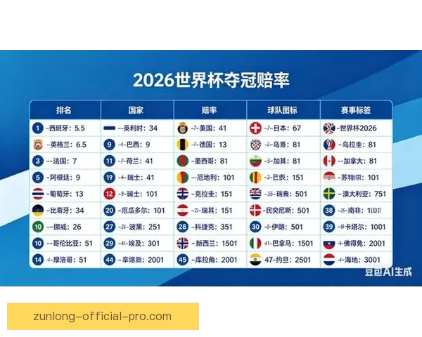 2026世界杯夺冠热门球队赔率最新分析与预测指南